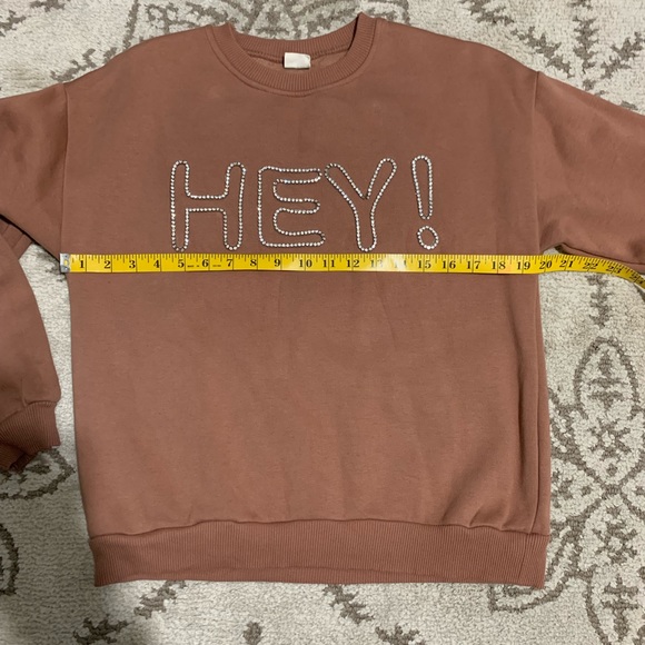 Zara Kids Rhinestone Detail Sweatshirt kid girl size 13/14 used - Picture 5 of 8